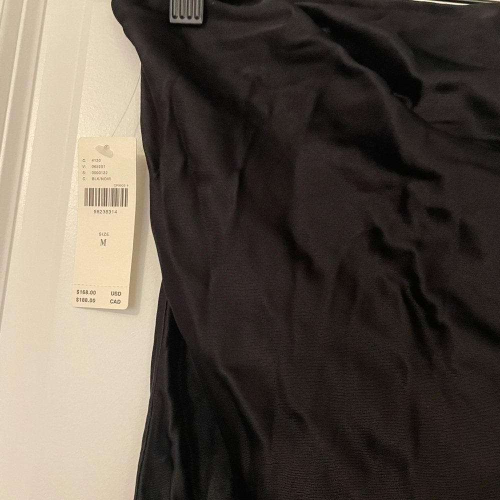 NWT By Anthropologie Lace Trim Midi Black Strapless Tube Dress - Picture 8 of 11
